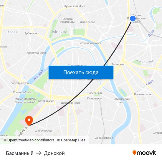 Басманный to Донской map