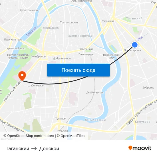 Таганский to Донской map