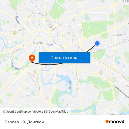 Перово to Донской map