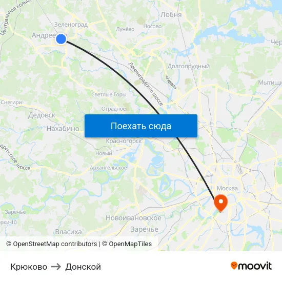 Крюково to Донской map