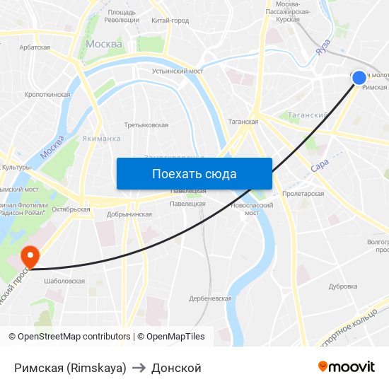 Римская (Rimskaya) to Донской map