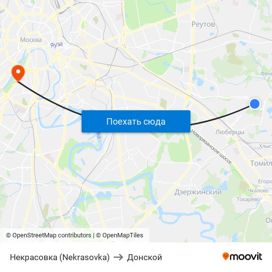 Некрасовка (Nekrasovka) to Донской map