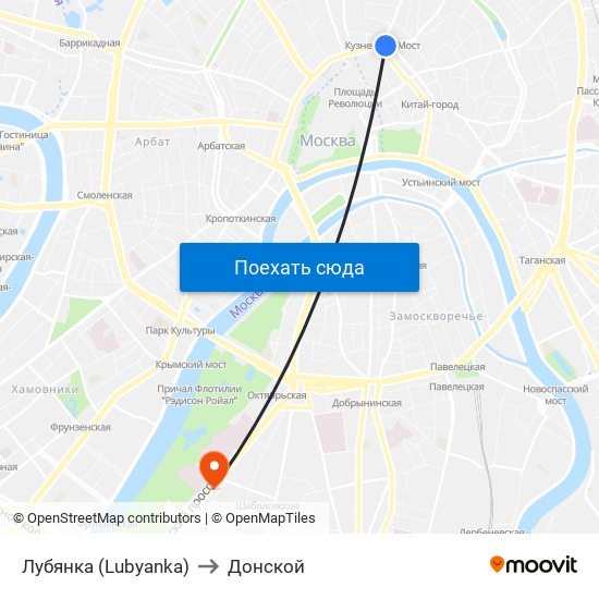 Лубянка (Lubyanka) to Донской map