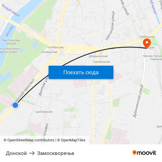 Донской to Замоскворечье map