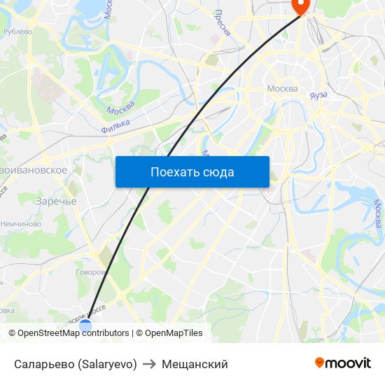 Саларьево (Salaryevo) to Мещанский map