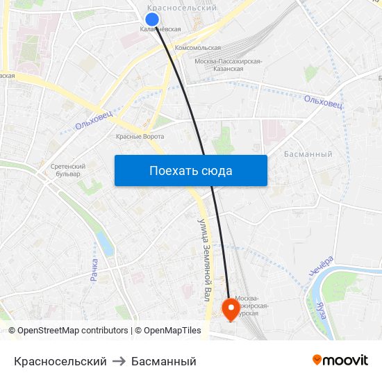 Красносельский to Красносельский map
