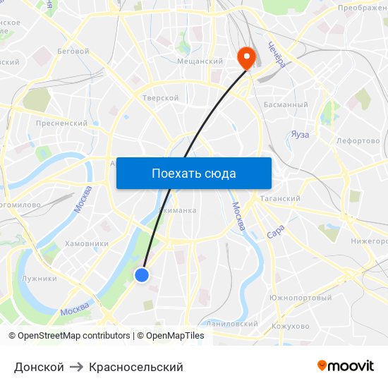 Донской to Красносельский map