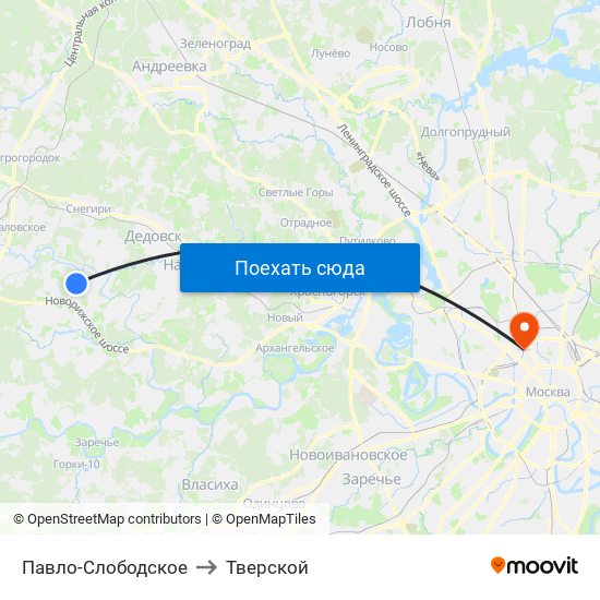 Павло-Слободское to Тверской map