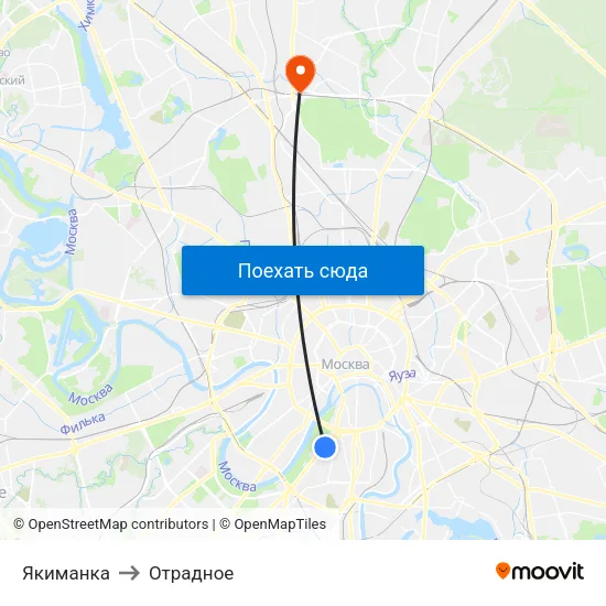Якиманка to Отрадное map