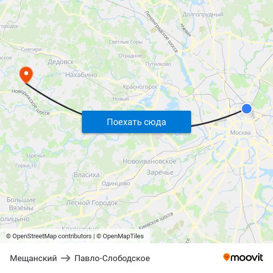Мещанский to Павло-Слободское map