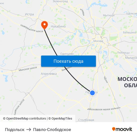 Подольск to Павло-Слободское map