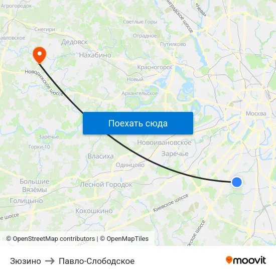 Зюзино to Павло-Слободское map