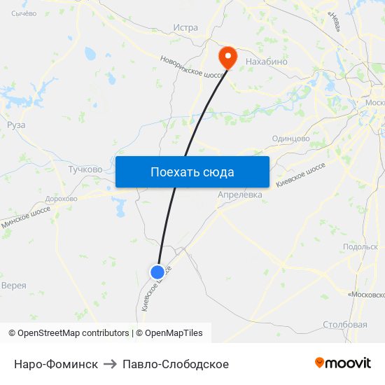 Наро-Фоминск to Павло-Слободское map