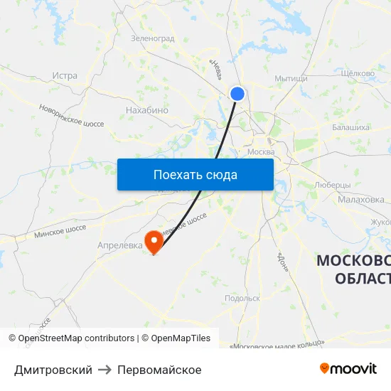 Дмитровский to Первомайское map