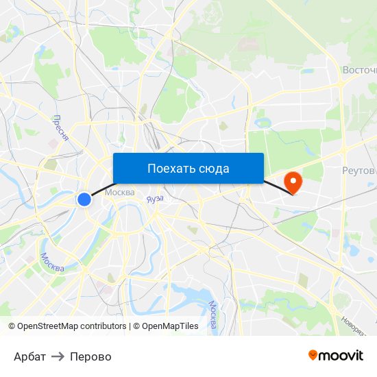 Арбат to Перово map