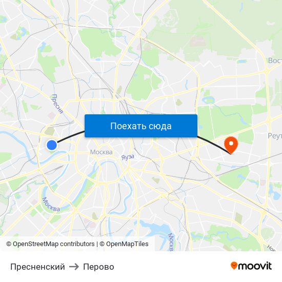 Пресненский to Перово map