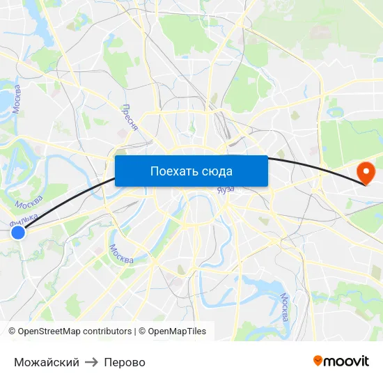 Можайский to Перово map