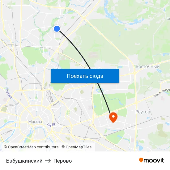 Бабушкинский to Перово map