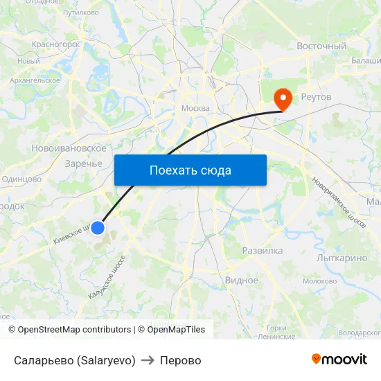 Саларьево (Salaryevo) to Перово map