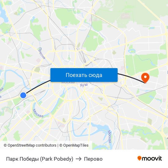 Парк Победы (Park Pobedy) to Перово map