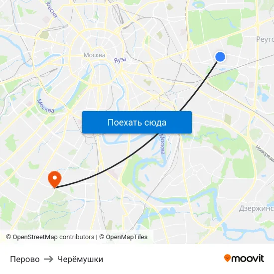 Перово to Черёмушки map