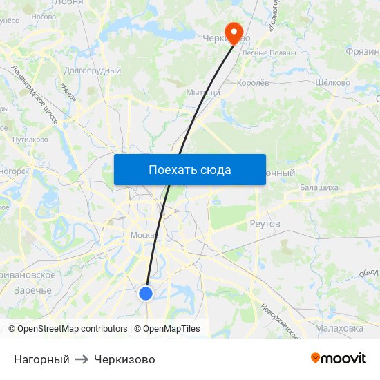 Нагорный to Черкизово map