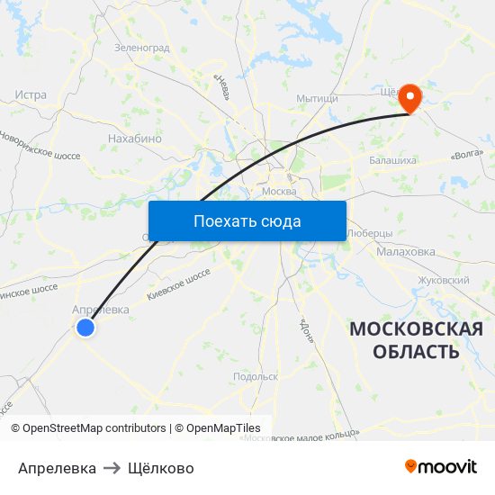 Расстояние от Москвы до Апрелевки на машине: сколько ехать
