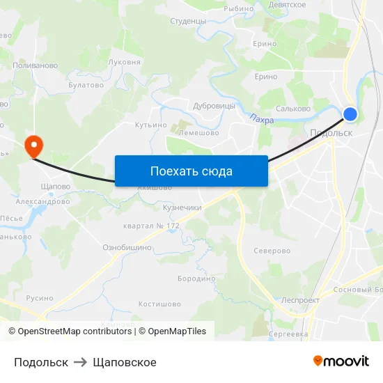 Подольск to Щаповское map