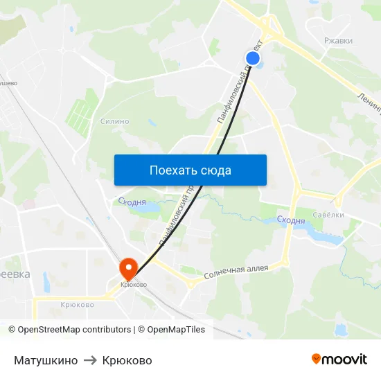 Матушкино to Крюково map