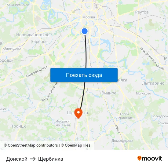 Донской to Щербинка map
