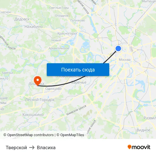 Тверской to Власиха map
