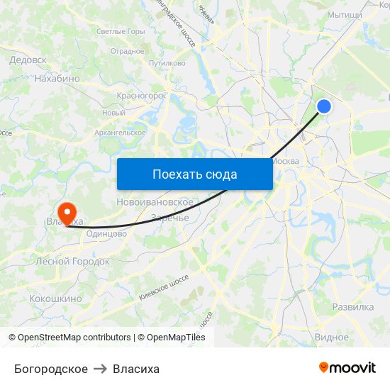 Богородское to Власиха map