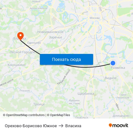 Орехово-Борисово Южное to Власиха map