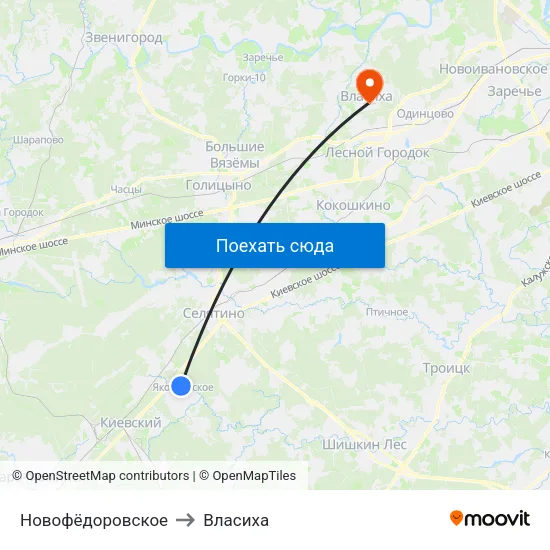 Новофёдоровское to Власиха map