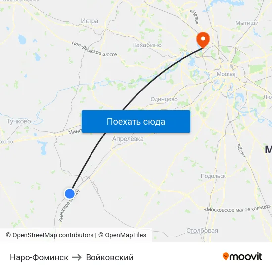 Наро-Фоминск to Войковский map