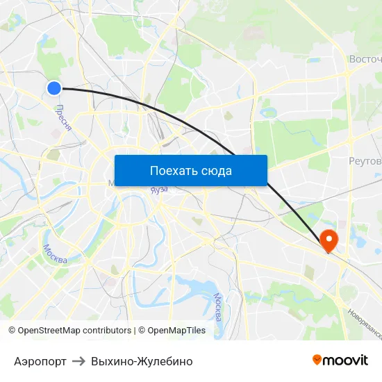 Аэропорт to Выхино-Жулебино map