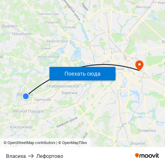 Власиха to Лефортово map