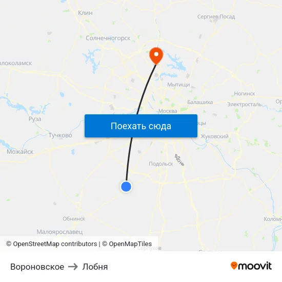 Вороновское to Лобня map
