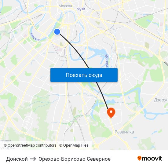 Донской to Орехово-Борисово Северное map