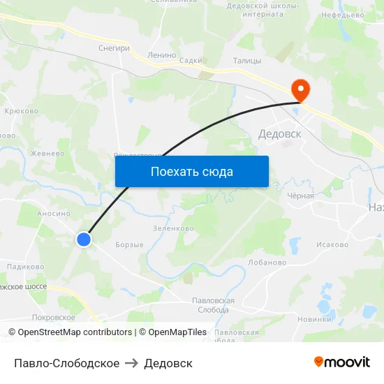 Павло-Слободское to Дедовск map