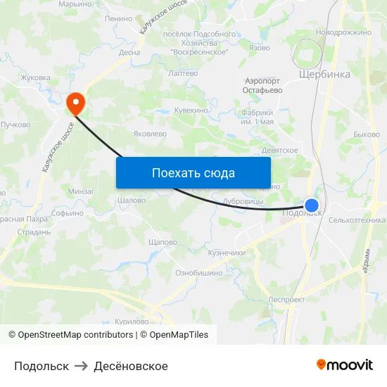 Подольск to Десёновское map