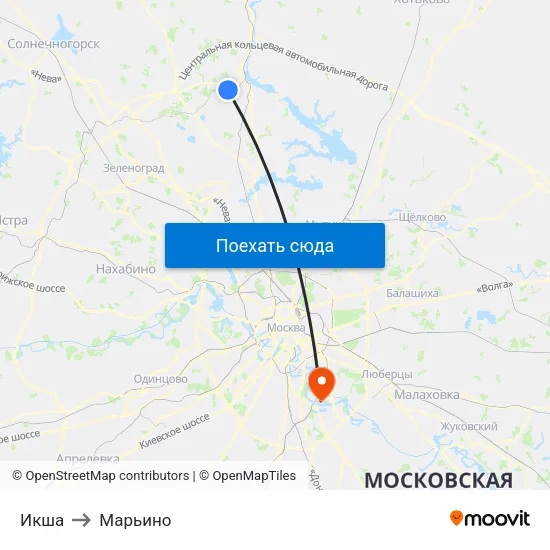 Икша to Марьино map