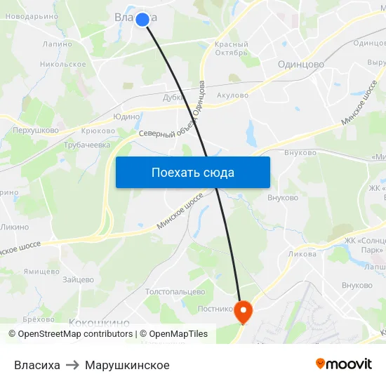 Власиха to Марушкинское map