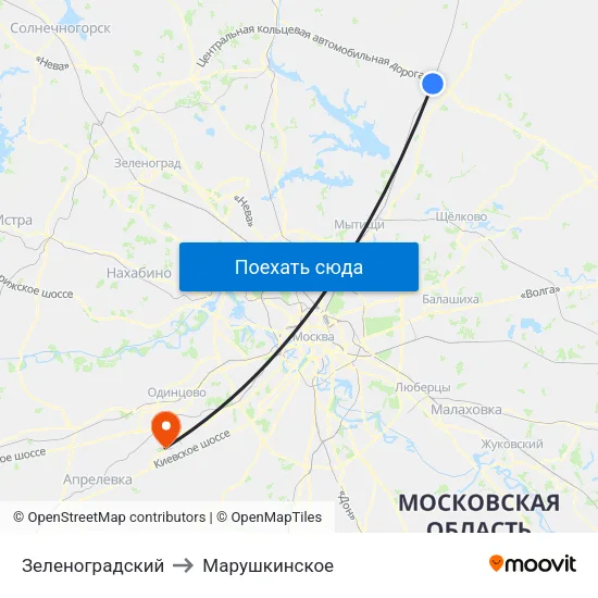 Зеленоградский to Марушкинское map