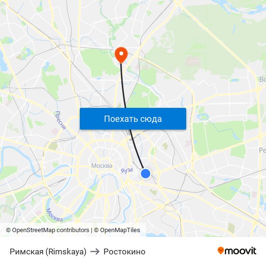 Римская (Rimskaya) to Ростокино map