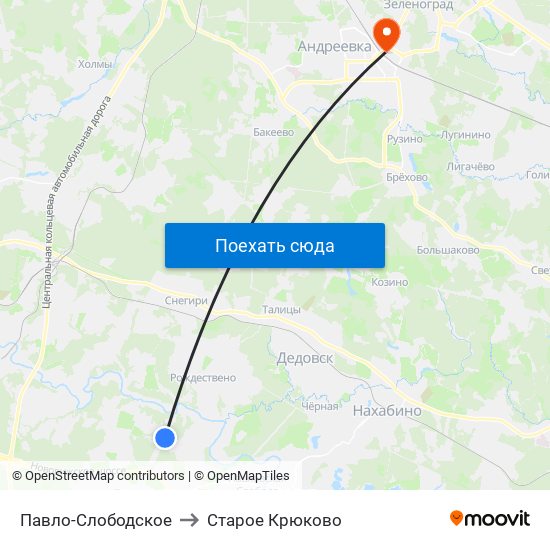 Павло-Слободское to Старое Крюково map