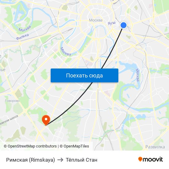 Римская (Rimskaya) to Тёплый Стан map