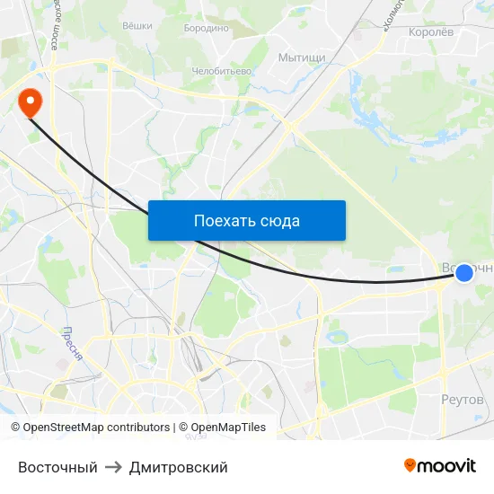 Восточный to Дмитровский map