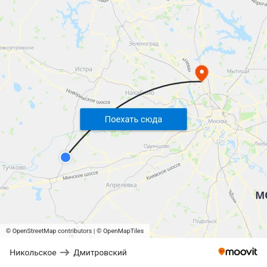 Никольское to Дмитровский map