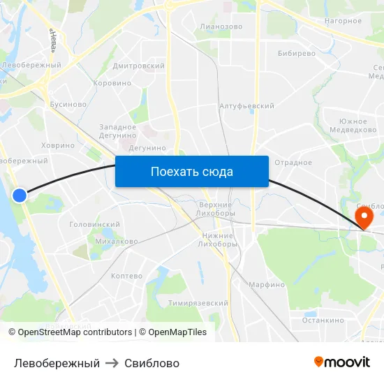 Левобережный to Свиблово map